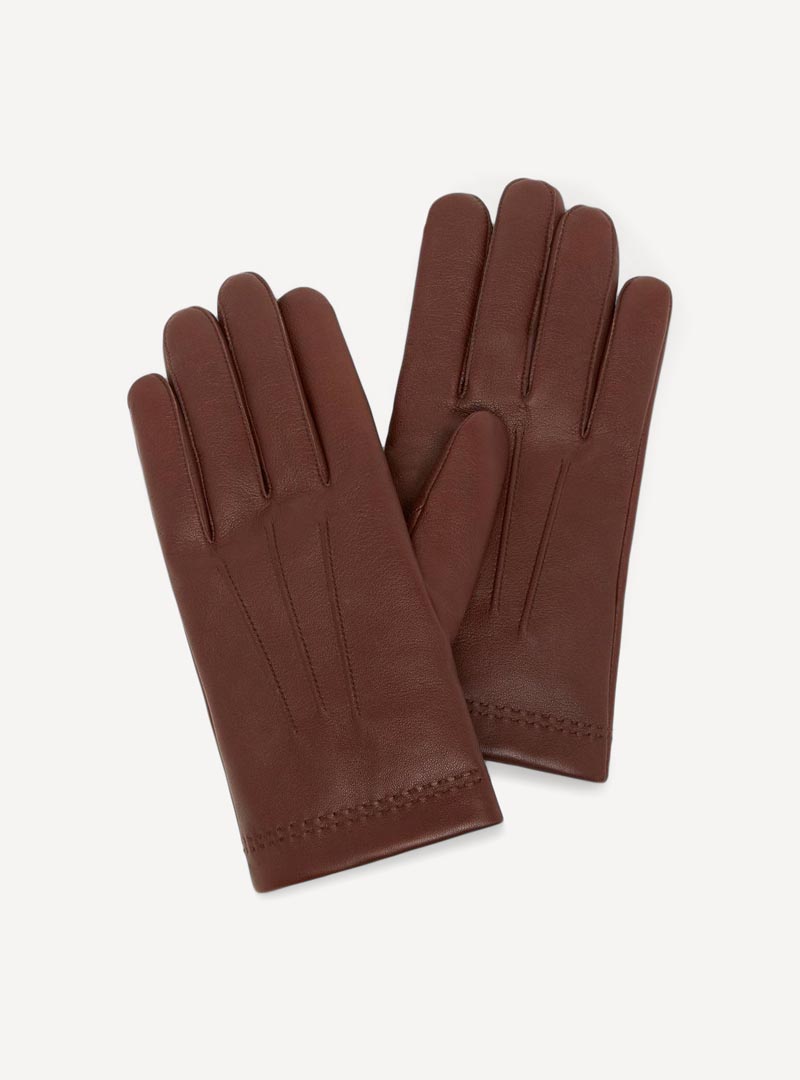 pengeoverførsel Vilje tørre Mulberry Men's Soft Nappa Gloves Brun | CARTER