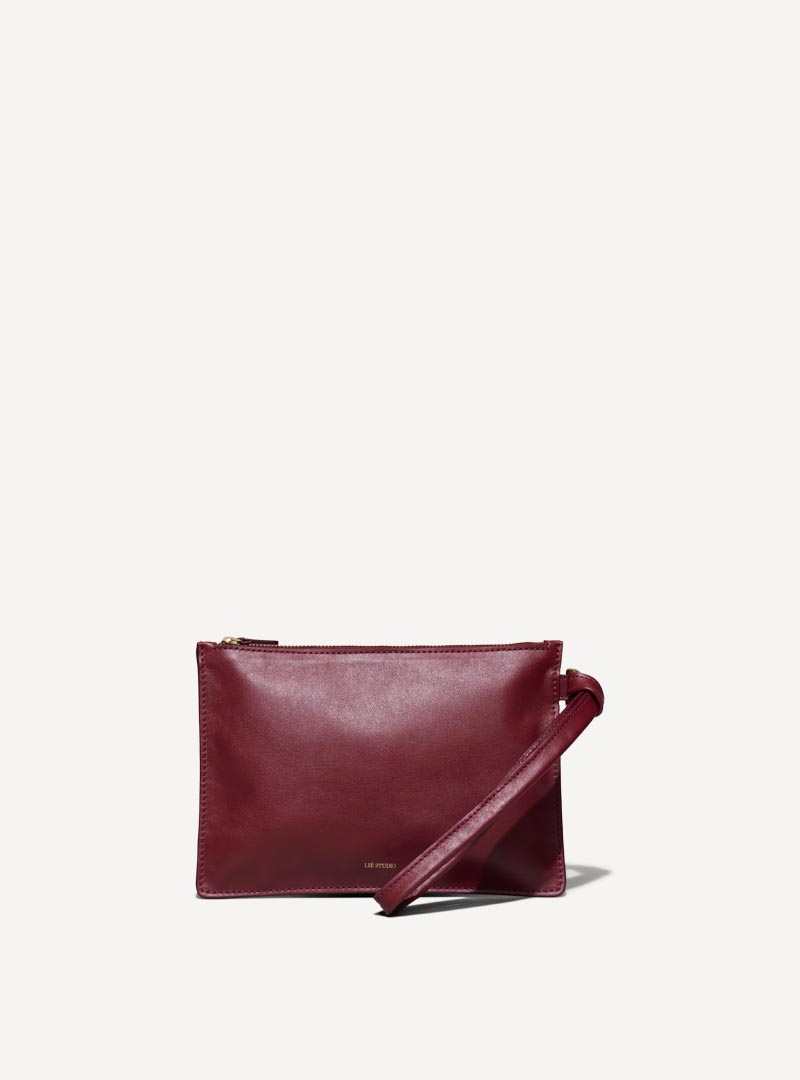 The Charlie Clutch Burgundy Red