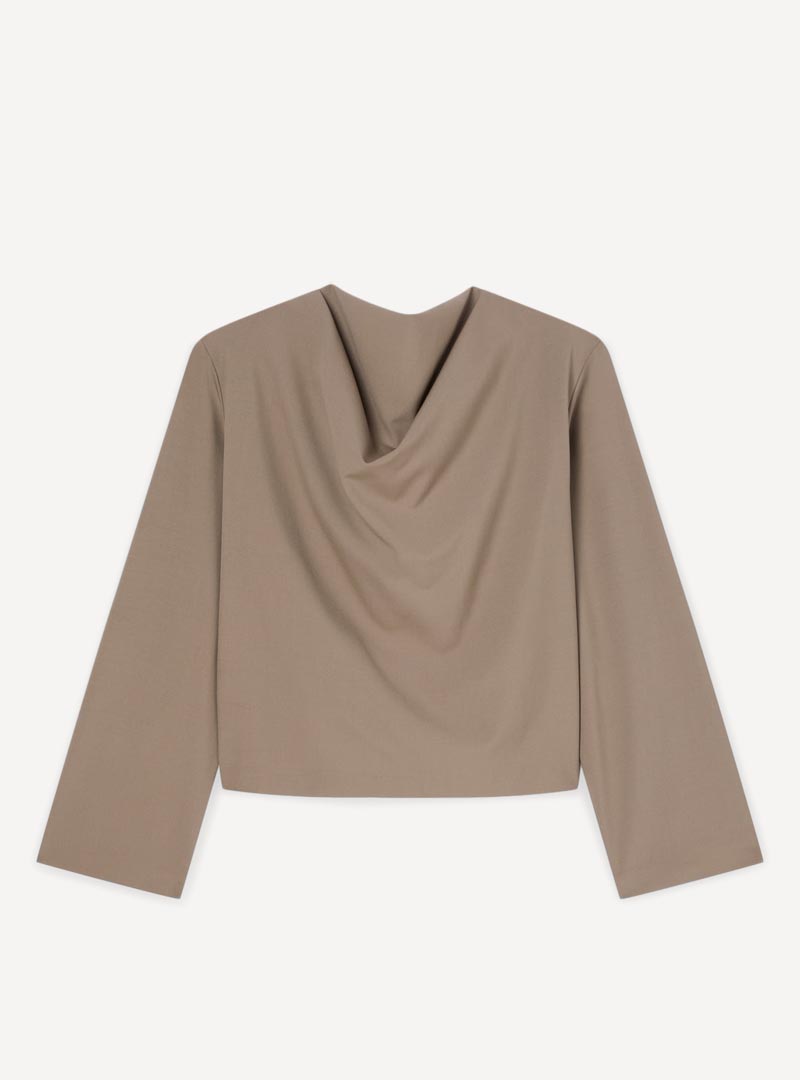 413 20 126 251 rohe Draped Wool Top Khaki