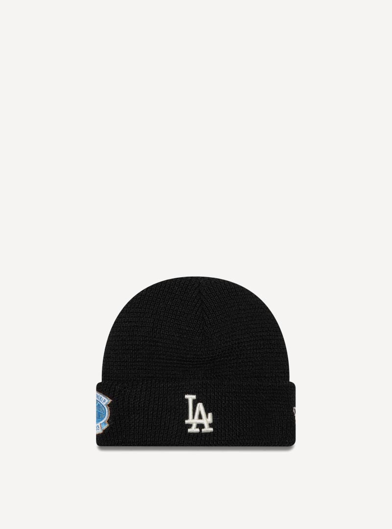 LA Dodgers Black Short Cuff Knit BeaniE