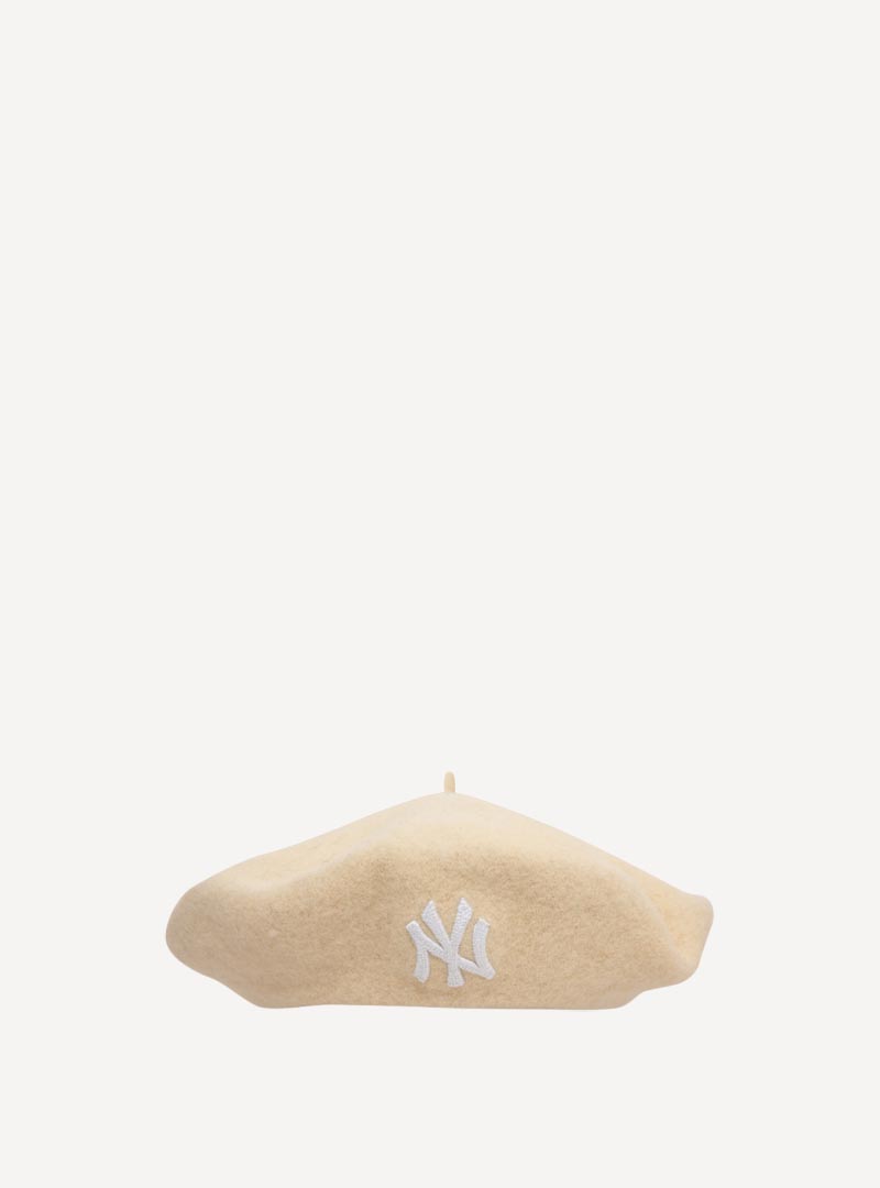 New Era Wool Beret New York Yankees Light Beige