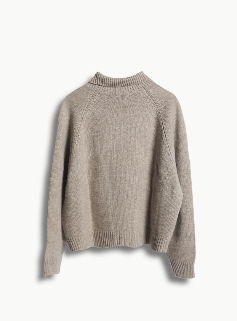 turtleneck knit sand back